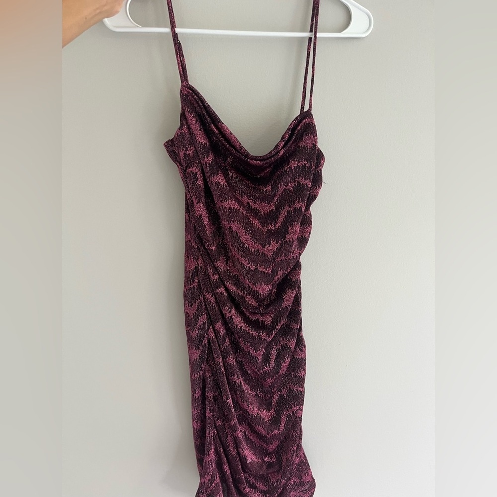 Burgundy spaghetti Strap dress, size 1